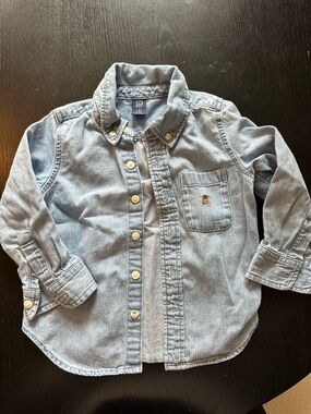 babyGAP Light Blue Denim Button-Down Shirt